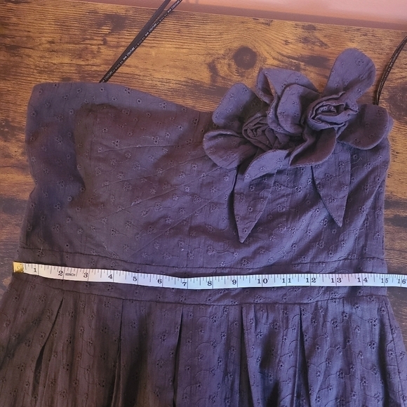 MM Couture by Miss Me Blue Strapless Eyelet Mini Dress - L - Picture 7 of 9